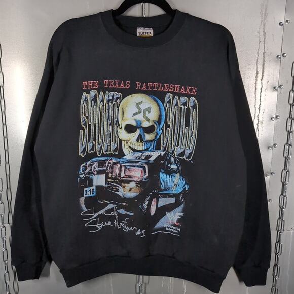 Stone Cold Steve Austin WWF Vintage Wrestling Pullover Crewneck Sweatshirt Large - Picture 2 of 8